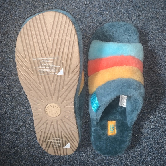 Fluff You Stripes in Marina Blue Multi by UGG - Size 12 - Picture 4 of 4